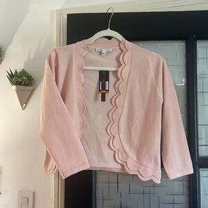 NWT pale pink cropped cardigan - size S